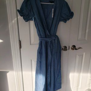 J.Crew Wide Leg Chambray Jumpsuit